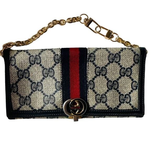 Gorgeous Gucci vintage Gg canvas and leather purse - Picture 3 of 15
